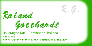roland gotthardt business card